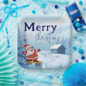 滑り雪 ペーパープレート (パーティー)