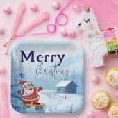 滑り雪 ペーパープレート (パーティー)