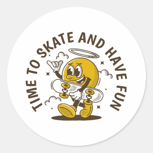 滑る時間だ ラウンドシール (正面)