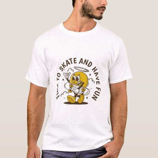 滑る時間だ Tシャツ (正面)