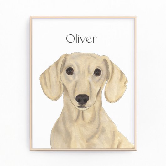 滑パーソナライズされたらかな赤のダシュンドアート フォトプリント           