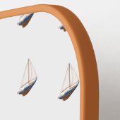 滑モノグラムの滑な帆走航海の沿岸名門私立校風の ピックルボールラケット (左詳細)