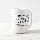 滑稽なマグカップの脱考え線列 コーヒーマグカップ (正面右)