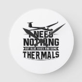 滑空ことわざ |グライダーパイロットズが大好きな贈り物 ラウンド壁時計 (正面)