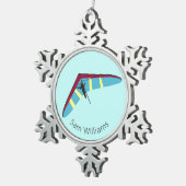 滑空つる スノーフレークピューターオーナメント (右)