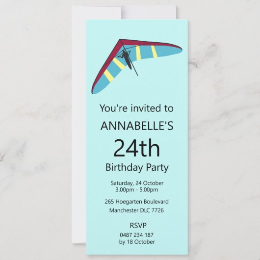 滑空つる 招待状 (正面)