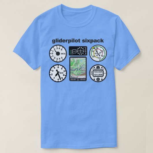 滑空機のシックパック Tシャツ (デザイン正面)
