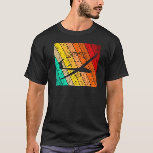 滑空機パイロット滑空機ヴィンテージレトロ Tシャツ (正面)