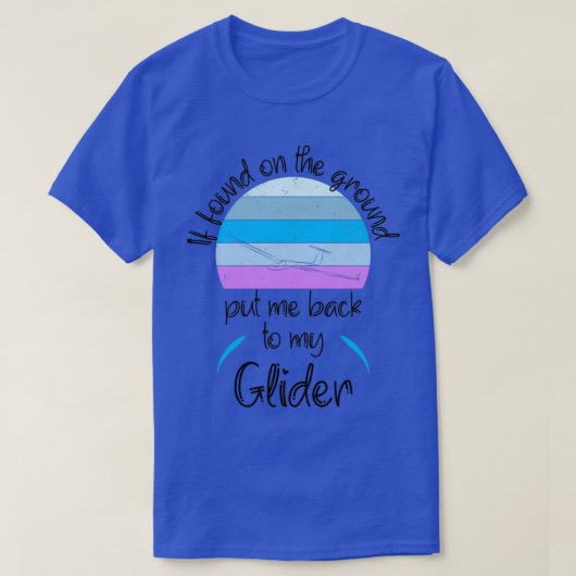 滑空機パイロット滑空機飛んでいる飛行機 Tシャツ (デザイン正面)