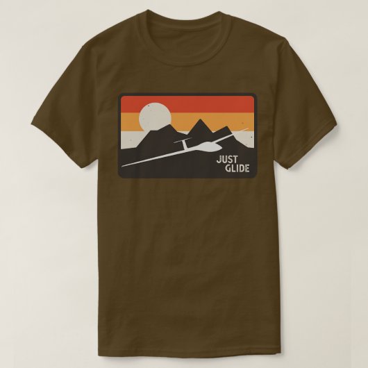 滑空機パイロット滑走用ソアリング飛行機レトロ Tシャツ (デザイン正面)