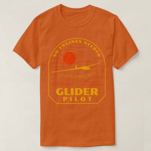 滑空機パイロット飛翔飛んでいる航空 Tシャツ (デザイン正面)