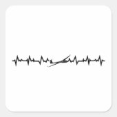 滑空機パイロット |グライダー飛行学校のギフト スクエアシール (正面)