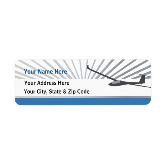 滑空機用航空機 ラベル (正面)