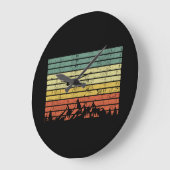 滑空機飛行機パイロットレトロヴィンテージ ラージ壁時計 (傾斜)