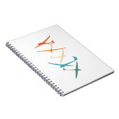 滑空機|グライダーパイロットサーマルが高まる贈り物 ノートブック (右側)