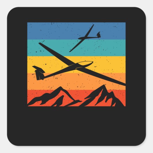 滑走用急速帆機滑空機パイロット スクエアシール (正面)