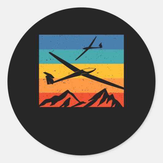 滑走用急速帆機滑空機パイロット ラウンドシール (正面)