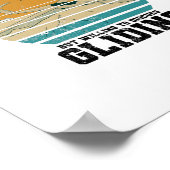 滑走用贈物 |グライダーパイロット熱波が舞い上がる ポスター (角)