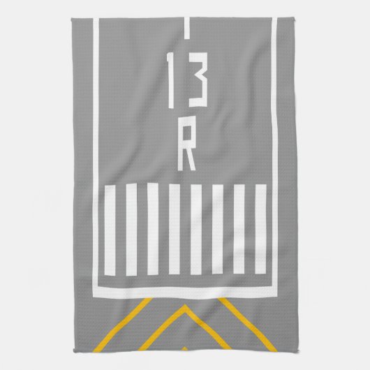 滑走路しきい値13R キッチンタオル (縦)