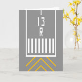 滑走路しきい値 13R カード (黄色い花)