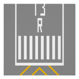 滑走路しきい値 13R ポスター