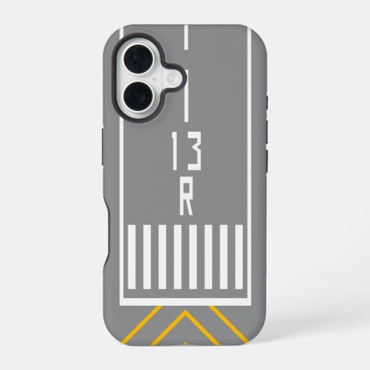滑走路しきい値 13R iPhone 16ケース (裏面)