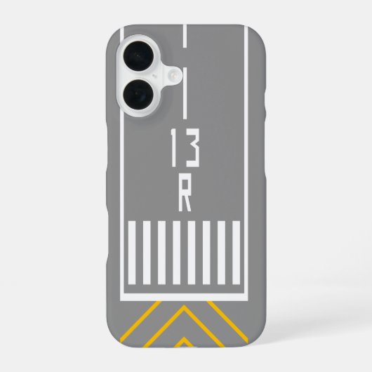 滑走路しきい値 13R iPhone 16ケース (裏面)