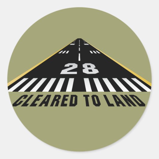 滑走路の着陸を許可 ラウンドシール (正面)