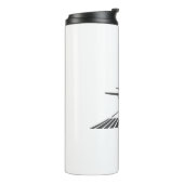 滑走路を離陸する飛行機のイラストレーション タンブラー (回転左)