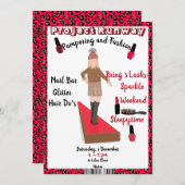 滑走路ファッションとモデルCatwalkパーティー 招待状 (正面/裏面)