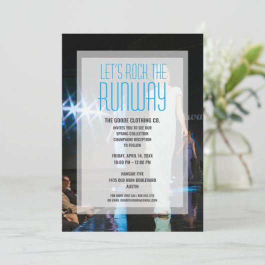 滑走路ファッションショー|季節コレクション 招待状 (スタンド正面)