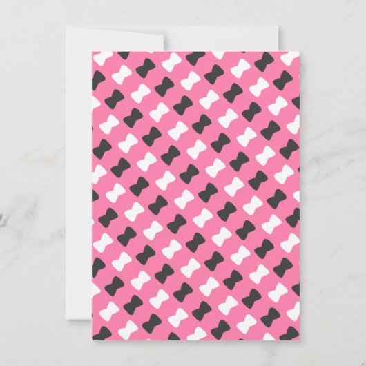 滑走路ファッション表示バースデーパーティ招待状 招待状 (裏面)