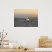滑走路上の航空機 ポスター (キッチン)