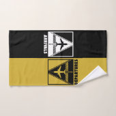 滑走路上の飛行機で出発、走行 バスタオルセット (ハンドタオル)