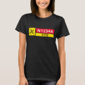 滑走路標識 機体番号Tシャツ Tシャツ (正面)