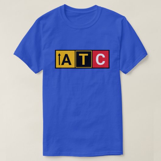 滑走路発のトレンディな航空管制Tシャツ Tシャツ (デザイン正面)