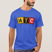 滑走路発のトレンディな航空管制Tシャツ Tシャツ (正面)