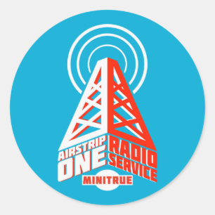 滑走路1無線サービスステッカー ラウンドシール