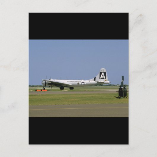 滑走路B29上。(飛行機;b29_WWII飛行機 ポストカード (正面)