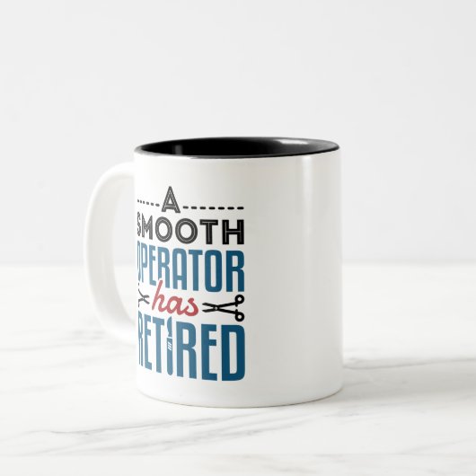 滑退職したらかな手術を受け退職したた外科医 ツートーンマグカップ (正面左)