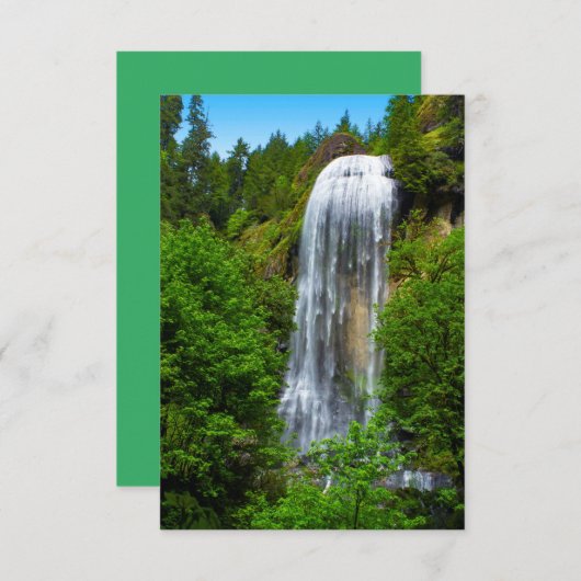 滝あいさつパーソナライズされたきカード サンキューカード (正面/裏面)