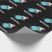 滝おもしろいウォータープンダークBG ラッピングペーパー (角)