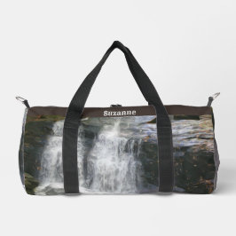 滝かわいらし油画パーソナライズされた ダッフルバッグ