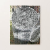 滝かわいらし油絵あなたの写真を追加 ジグソーパズル (縦)