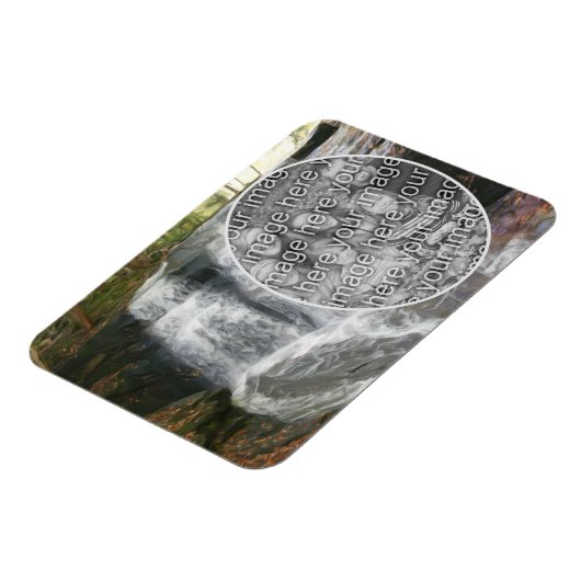 滝かわいらし油絵あなたの写真を追加 マグネット (左側)