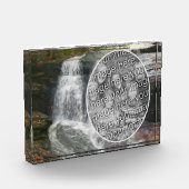 滝かわいらし油絵あなたの独自を追加 フォトブロック (左)