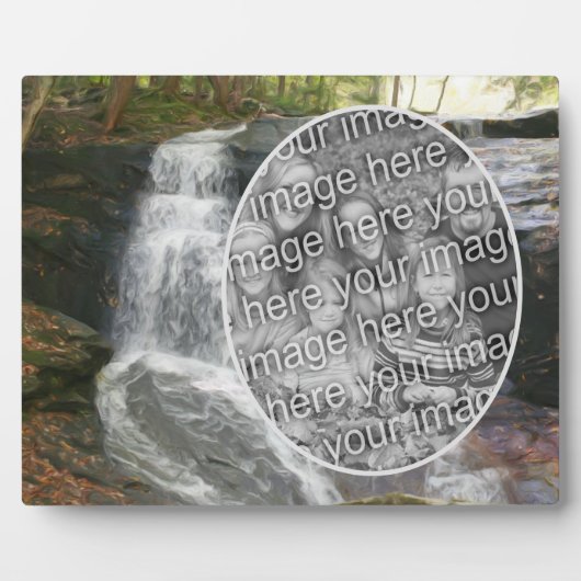 滝かわいらし油絵独自の写真を追加 フォトプラーク (正面)