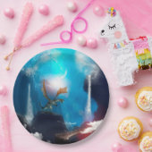 滝が付いている素晴らしいドラゴン ペーパープレート (パーティー)