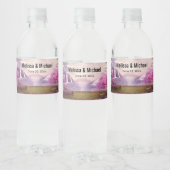 滝とさくらんぼのまわりにツリーズア結婚レイク ペットボトルラベル (ボトル)