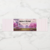 滝とさくらんぼのまわりにツリーズア結婚レイク ペットボトルラベル (シングルラベル)